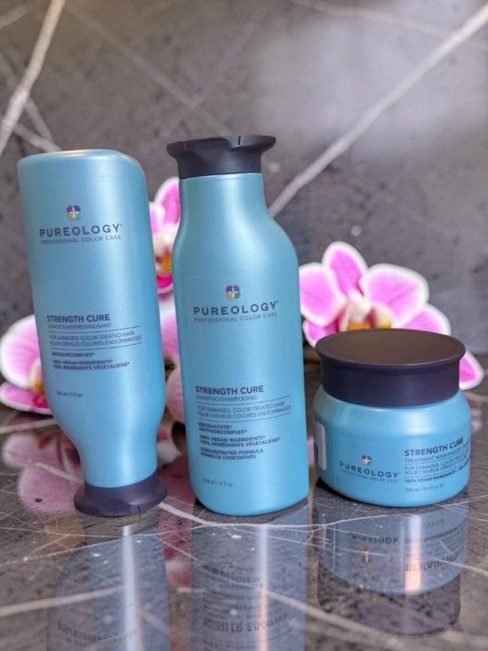 Pureology Strength Cure Shampoo Conditioner & Treatment Mask 8.4 oz